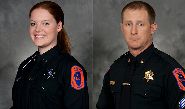 Sgt. Rachael Ahart and soon-to-be Lt. Matt Ballinger.
University of Illinois Board of Trustees