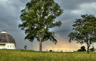 Summer Storm Near Round Barn And South Farms.