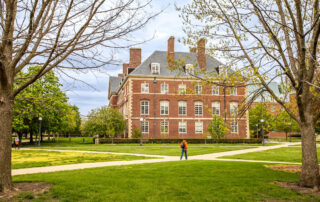 Campus Spring Season South Quad Mumford Hall